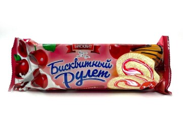 Русский Бисквит Рулет 300г Россия (вишнёвый)